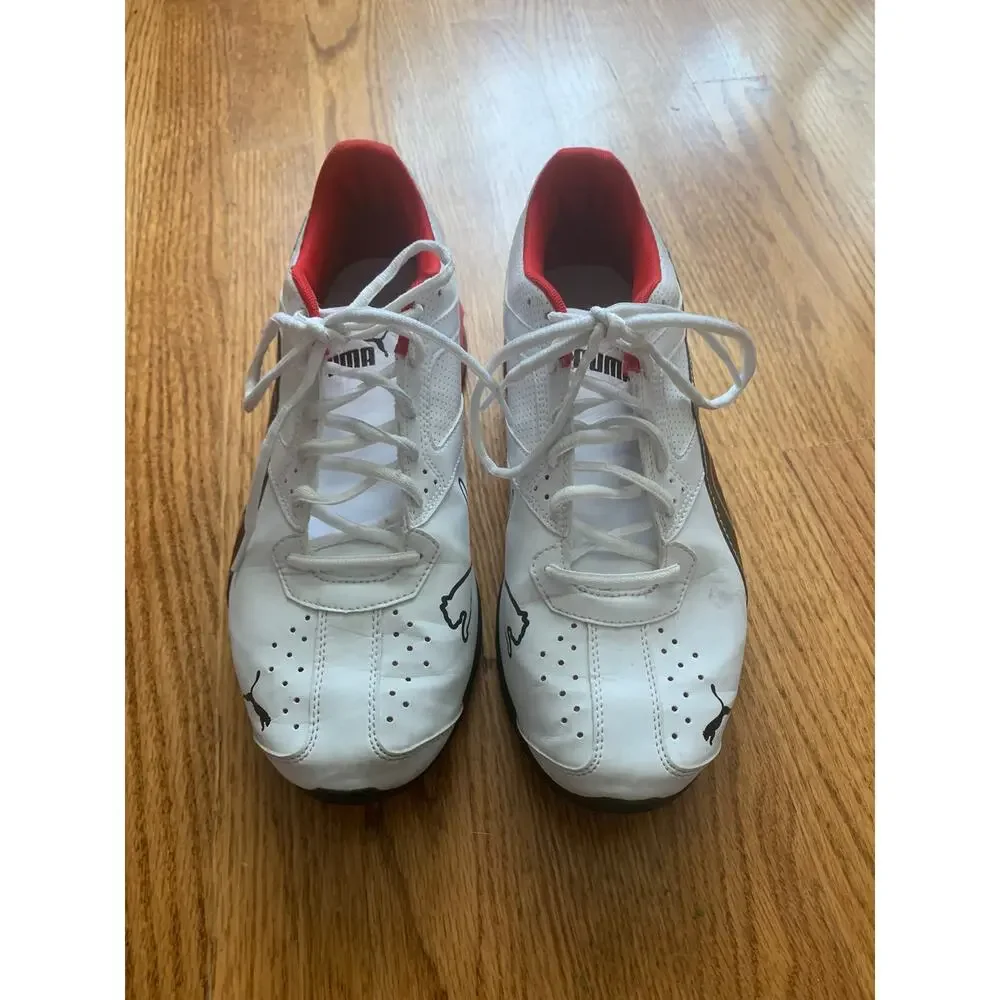 PUMA Mens TAZON 10 FM Size 13 Cross Trainer Shoes  Sneakers White Black Silver